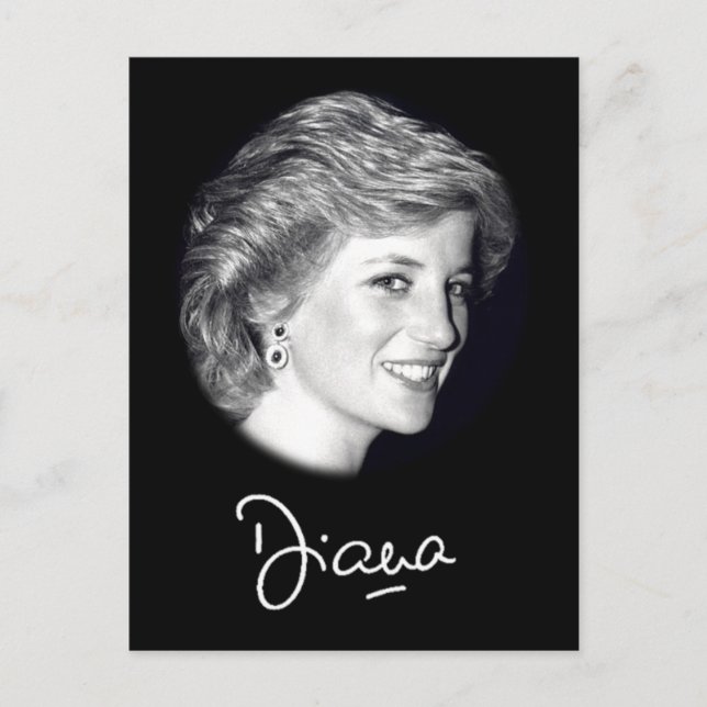 Carte Postale Autographe de la princesse Diana (Devant)