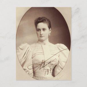 Carte Postale AUTOGRAPHIE Tsarina de Russie Romanov Alix Hesse