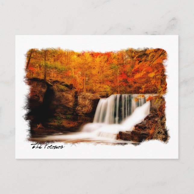 Carte postale automatique Pocono Waterfall (Devant)