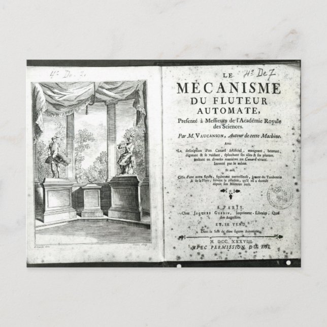 Carte Postale Automatons, illustration du frontispece (Devant)