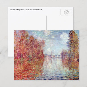 Carte Postale Automne à Argenteuil par Claude Monet