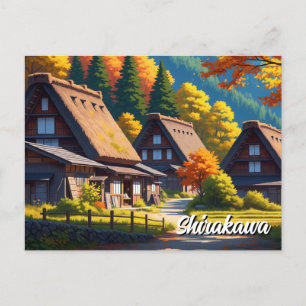 Carte Postale Automne à Shirakawa Gifu Japon
