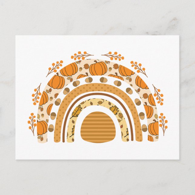 Carte Postale Automne/Automne Arc en arc-en-ciel (Devant)