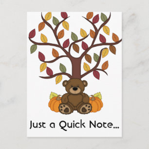 Carte Postale Automne automne conception ours