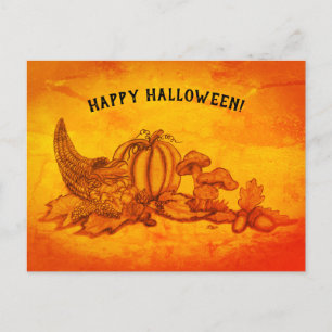 Carte Postale Automne, Bonne Halloween !