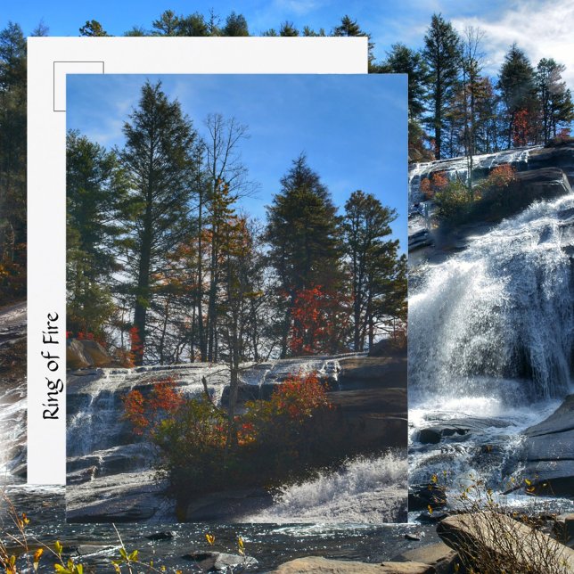 Carte Postale Automne Cascade High Falls Photographie NC (Créateur téléchargé)