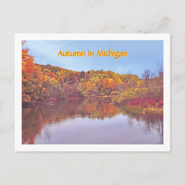 Carte Postale Automne dans le Michigan (Devant)