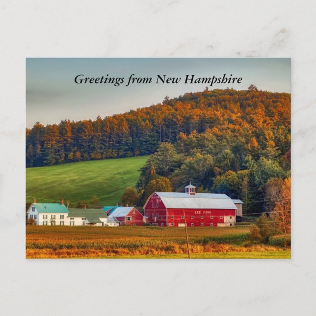 Carte Postale Automne dans le New Hampshire Salutations (Devant)