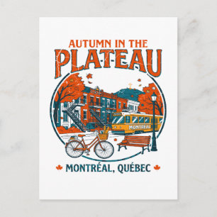 Carte Postale Automne dans le Plateau Montréal Québec