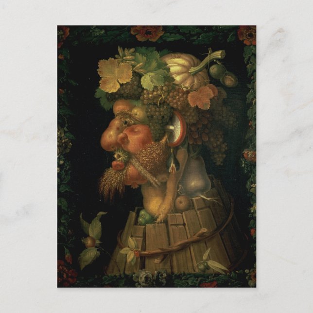 Carte Postale Automne, d'une série dépeignant les quatre (Devant)