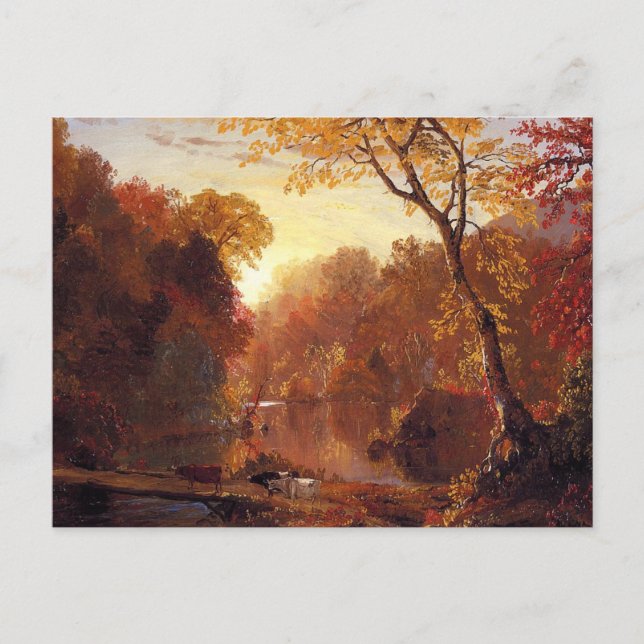 Carte Postale Automne en Amérique du Nord, église Frederic Edwin (Devant)