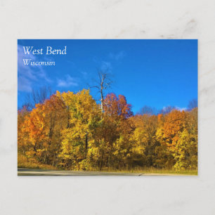 Carte Postale Automne en West Bend, Wisconsin Postcard