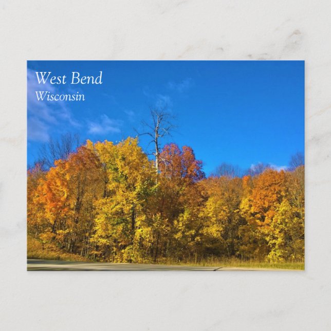Carte Postale Automne en West Bend, Wisconsin Postcard (Devant)