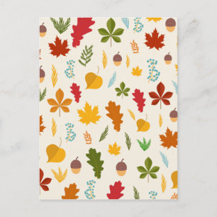 Carte Postale Automne Feuilles d'automne Décorient saisonnier