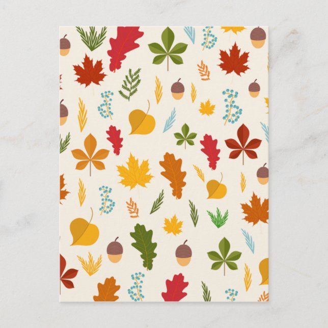 Carte Postale Automne Feuilles d'automne Décorient saisonnier (Devant)