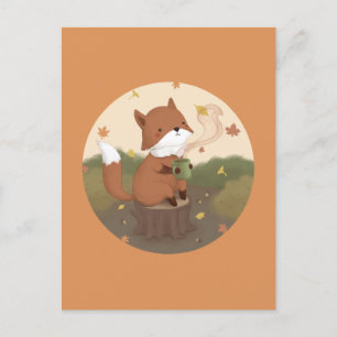 Carte Postale Automne magnifique : Fox