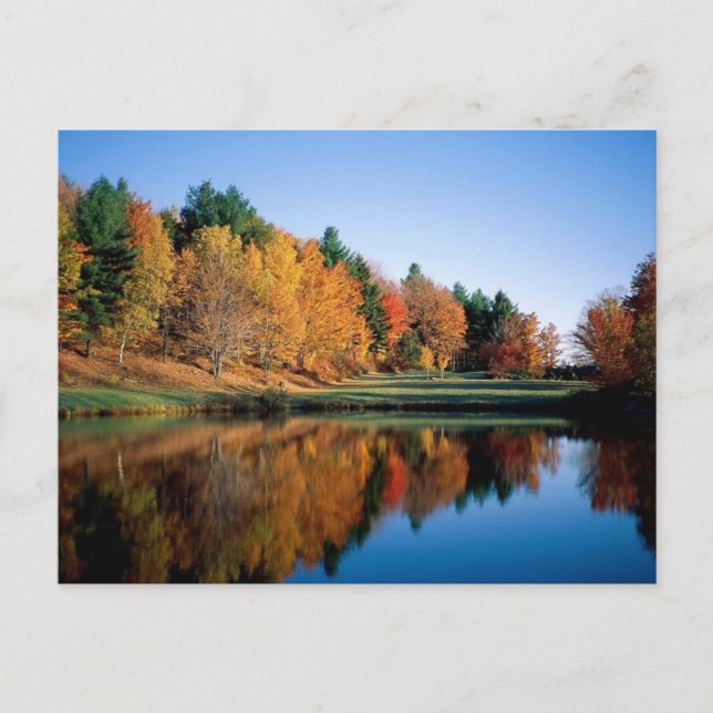 Carte Postale Automne Paisible Dans Le Vermont (Devant)
