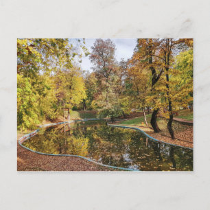 Carte Postale Automne Parc Jaune arbres réflexion