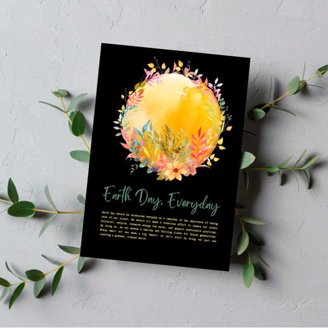 Carte Postale Automne Protégez Le Jour des terres Planète Tous L (Créateur téléchargé)