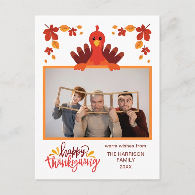 Carte Postale Automne Quitter la Turquie Bon thanksgiving photo (Devant)