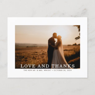 Carte Postale Automne Sprig Amour et Merci Mariage Merci