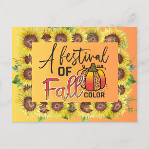 Carte Postale Automne une fête de couleur automne Thanksgiving