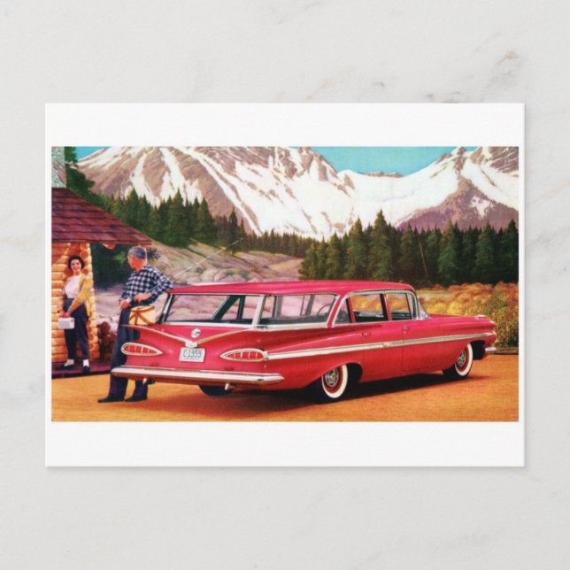 Carte postale automobile classique (Devant)