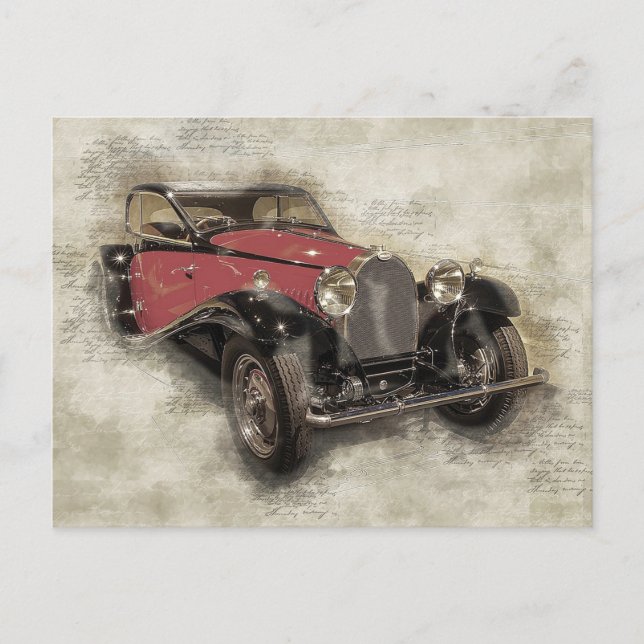 Carte Postale Automobile vintage (Devant)