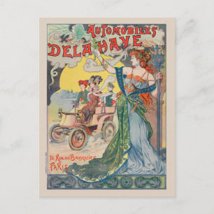 Carte Postale Automobiles Delahaye France Poster vintage 1898