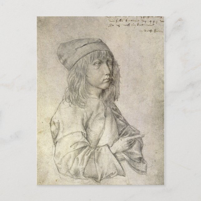 Carte Postale Autoportrait à 13 ans par Albrecht Durer (Devant)