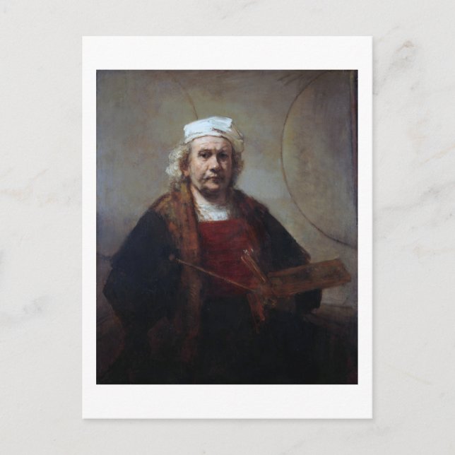 Carte Postale Autoportrait à deux cercles, Rembrandt (Devant)