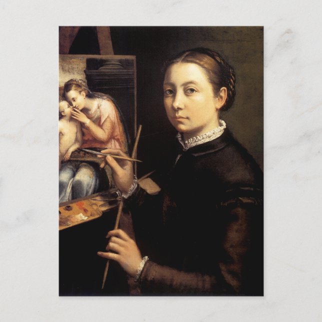 Carte Postale Autoportrait à l'Easel (Devant)