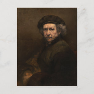 Carte Postale Autoportrait avec Beret par Rembrandt