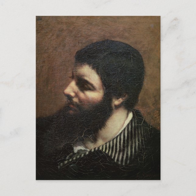 Carte Postale Autoportrait avec collier rayé (Devant)