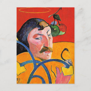 Carte Postale Autoportrait avec halo et serpent