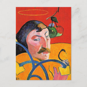 Carte Postale Autoportrait avec halo et serpent