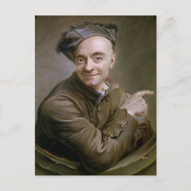 Carte Postale Autoportrait avec l'oeil du taureau, 1737 (Devant)