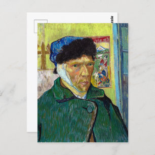 Carte Postale Autoportrait avec oreille déchaînée   Van Gogh