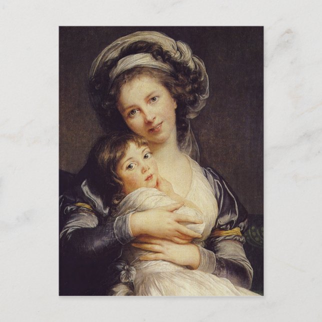 Carte Postale Autoportrait avec sa fille (Devant)