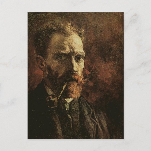 Carte Postale Autoportrait avec tuyau, Van Gogh Art (Devant)