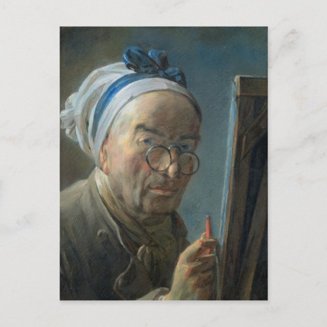 Carte Postale Autoportrait avec un Easel, c.1775-79 (Devant)