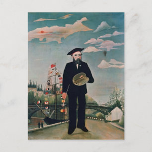 Carte Postale Autoportrait, de L'ile Saint-Louis, 1890