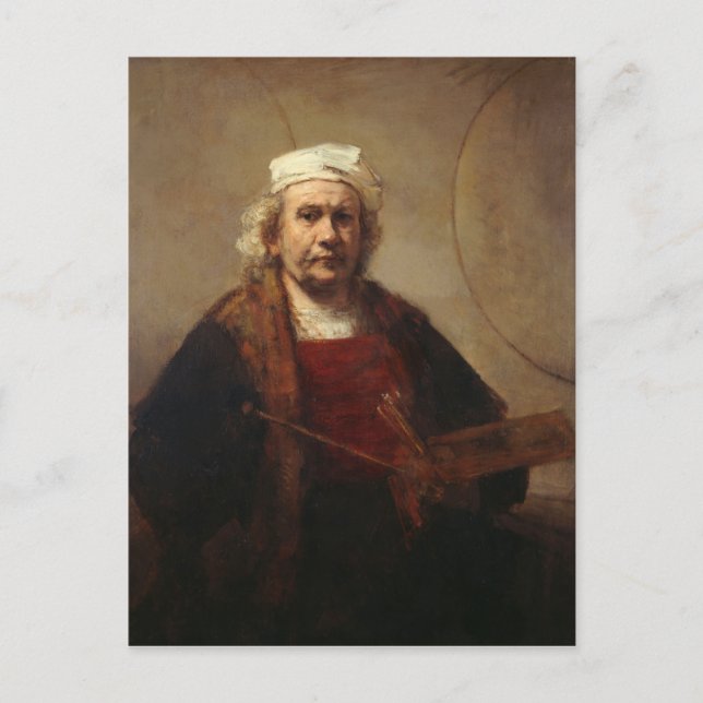 Carte Postale Autoportrait de Rembrandt à deux cercles (Devant)