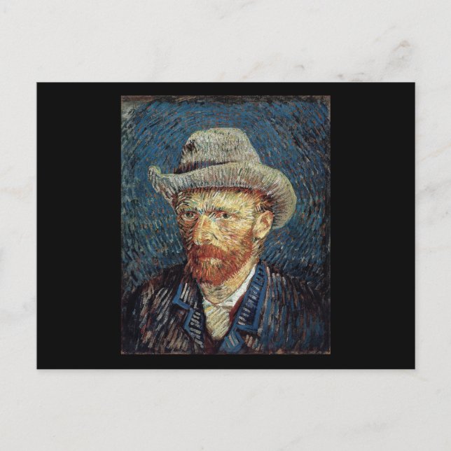 Carte Postale Autoportrait de Van Gogh avec Casquette gris (Devant)