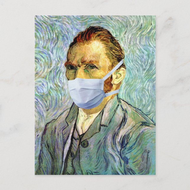 Carte Postale Autoportrait de Vincent Van Gogh avec un masque de (Devant)