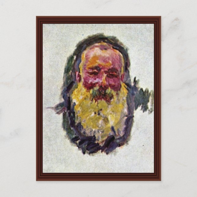 Carte Postale Autoportrait Par Claude Monet (Devant)