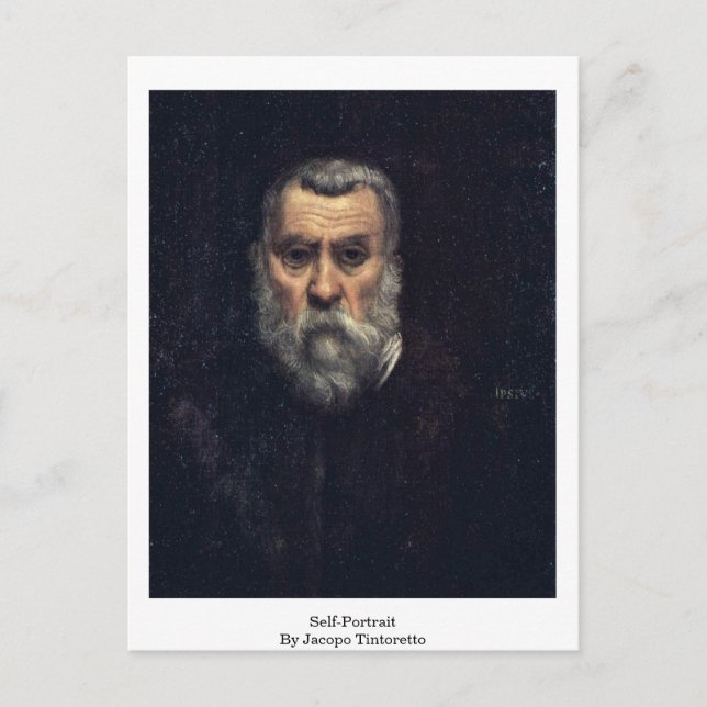 Carte Postale Autoportrait. Par Jacopo Tintoretto (Devant)