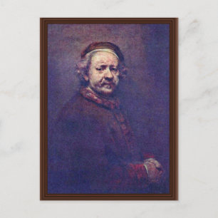 Carte Postale Autoportrait. Par Rembrandt Van Rijn