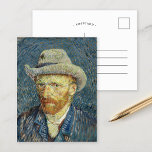 Carte Postale Autoportrait | Vincent Van Gogh<br><div class="desc">Self-Portrait with Grey Felt Casquette (1887) de l'artiste post-impressionniste néerlandais Vincent Van Gogh. Van Gogh s'est souvent utilisé comme modèle pour pratiquer la peinture artistique. Il est clair qu'il avait étudié la technique du pointillisme, mais ses coups de pinceau ne sont pas systématiques et il a appliqué les marques de...</div>