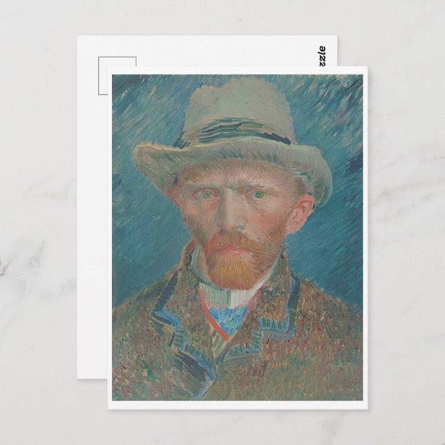 Carte Postale Autoportrait, Vincent van Gogh (Devant / Derrière)